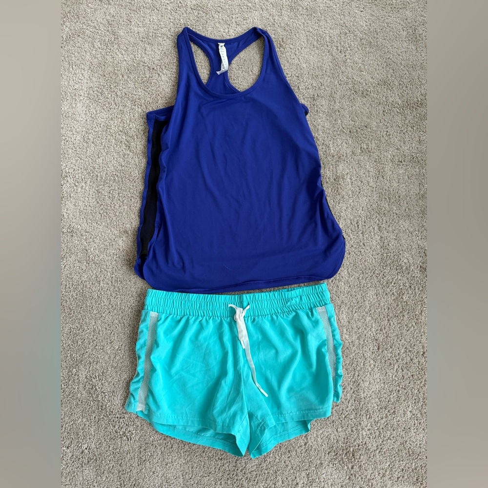 Fabletics shorts and tank top, mediums bundle